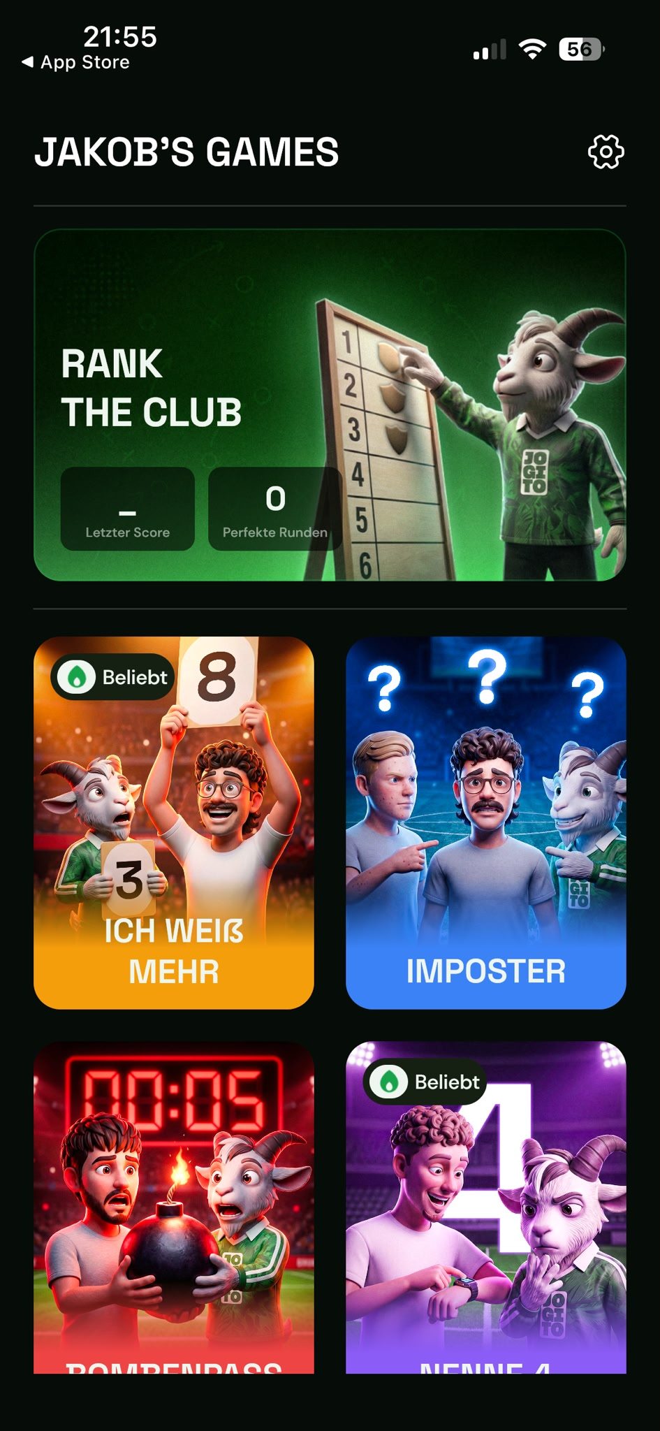 JOGITO Homescreen